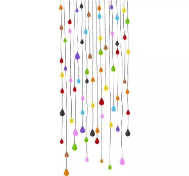 Sticker bambini fili gocce color - TenStickers