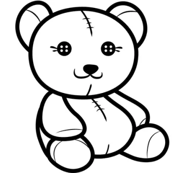 Sticker bambini orsetto pezza - TenStickers