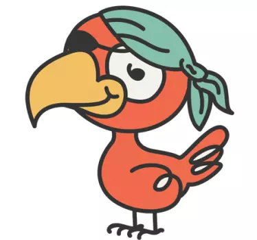 Sticker Bambini Pappagallo Pirata - TenStickers