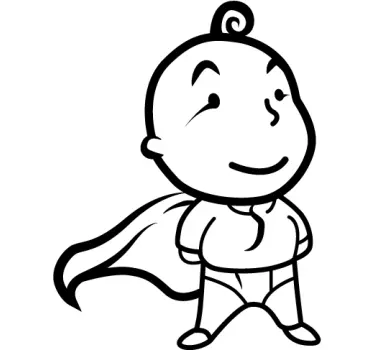 Sticker bambini super tenviniño linea - TenStickers