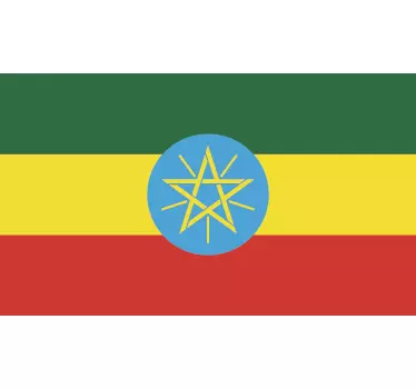 Sticker decorativo bandiera Etiopia - TenStickers
