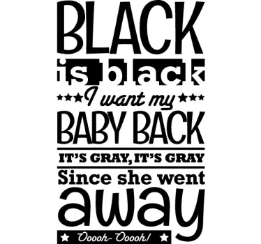 Sticker decorativo Black is Black - TenStickers