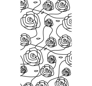 Sticker decorativo box doccia rose - TenStickers