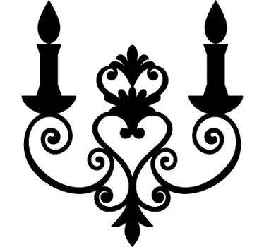 Sticker decorativo candelabro da parete - TenStickers