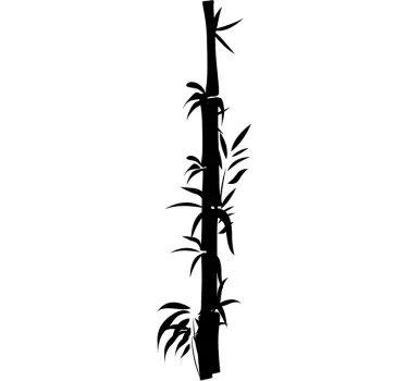 Adesivo murale soggiorno canna di bambù - TenStickers