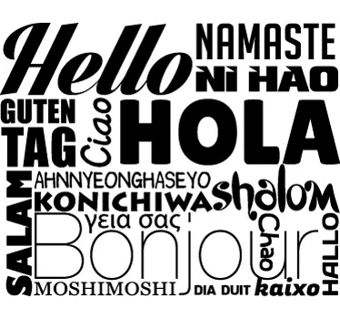 Sticker decorativo Ciao idiomi - TenStickers