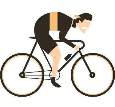 Sticker decorativo Ciclista Classico - TenStickers