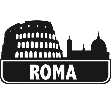Sticker decorativo città Roma - TenStickers