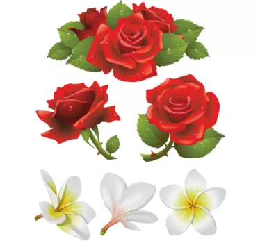 Sticker decorativo collezione fiori - TenStickers