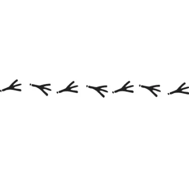 Sticker decorativo cornice orme uccellini - TenStickers