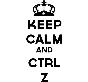 Adesivo murale soggiorno ctrl z - TenStickers