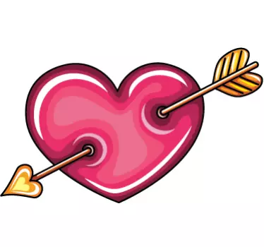 Adesivo mural soggiornocuore cuore di Cupido - TenStickers