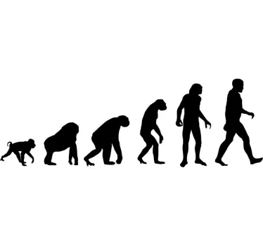 Sticker decorativo evoluzione uomo - TenStickers