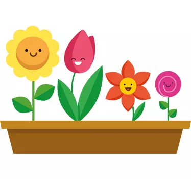 Sticker decorativo famiglia fiorita - TenStickers