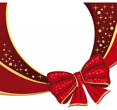 Vetrofania Natale fiocco natalizio - TenStickers
