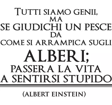Sticker decorativo frase Albert Einstein - TenStickers