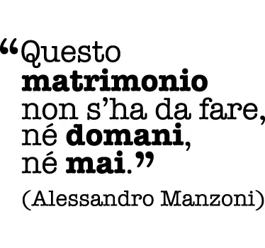 Sticker decorativo frase matrimonio - TenStickers