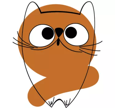 Sticker decorativo gatto arte - TenStickers