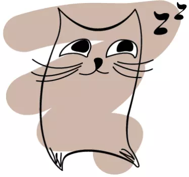 Sticker decorativo gatto con melodia - TenStickers