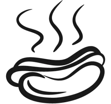 Sticker decorativo hot dog silhouette - TenStickers