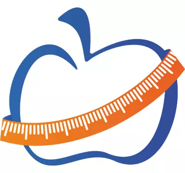 Sticker decorativo icona mela diet - TenStickers
