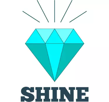 Sticker decorativo illustrazione diamante - TenStickers