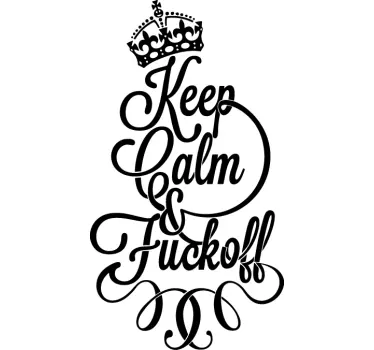 Sticker decorativo keep calm fuck off - TenStickers