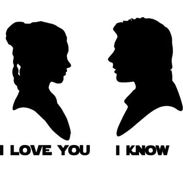 Sticker decorativo Leila e Han Solo - TenStickers