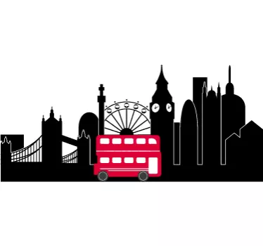 Adesivo murale soggiorno Londra Big Ben - TenStickers