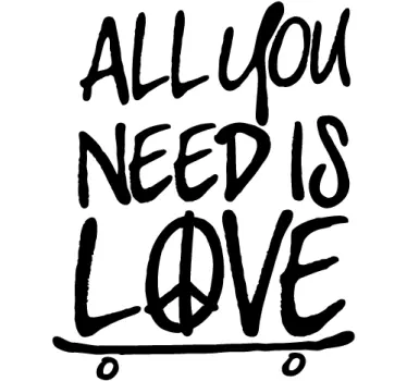 Sticker decorativo love & skate - TenStickers