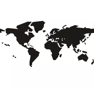 Sticker decorativo mappamondo astratto - TenStickers