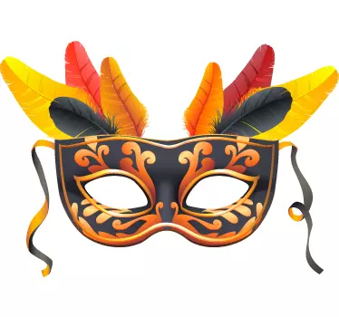 Sticker decorativo maschera di Carnevale - TenStickers