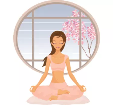 Sticker decorativo meditazione Yoga - TenStickers