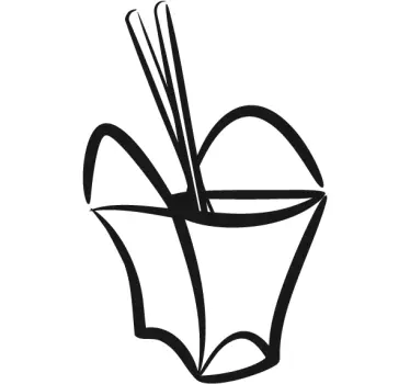 Sticker decorativo pasto cinese - TenStickers