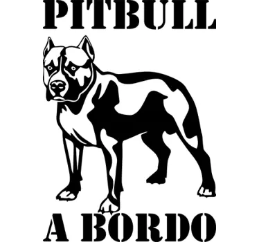 Sticker decorativo pitbull a bordo - TenStickers