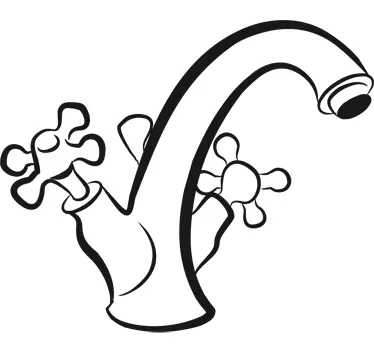Sticker decorativo rubinetto classico - TenStickers