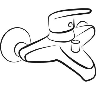 Sticker decorativo rubinetto doccia - TenStickers
