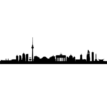 Sticker decorativo silhouette Berlino - TenStickers