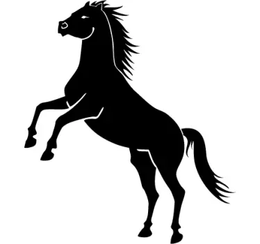 Sticker decorativo silhouette cavallo - TenStickers