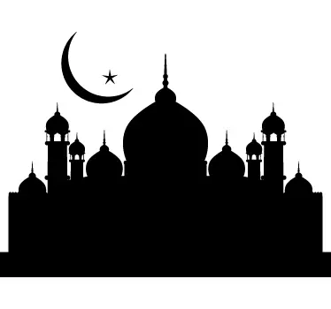 Sticker decorativo silhouette moschea - TenStickers