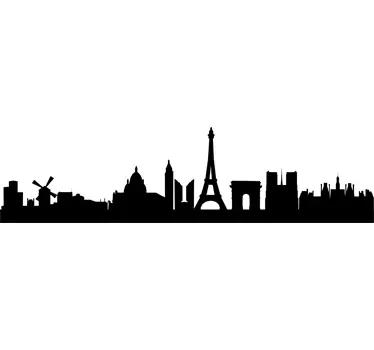 Sticker decorativo silhouette Parigi - TenStickers