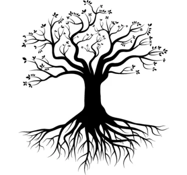 Sticker decorativo silhouette radici profonde - TenStickers
