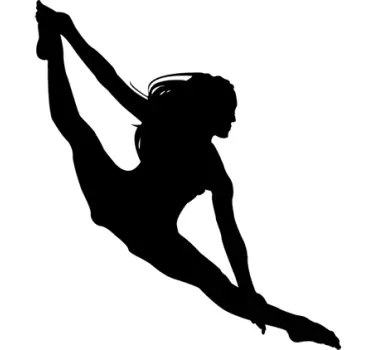 Adesivo murali soggiorno silhouette salto - TenStickers