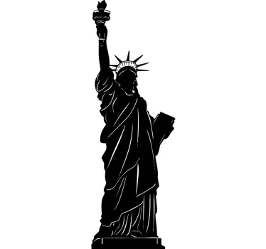 Sticker decorativo silhouette Statue Liberty - TenStickers