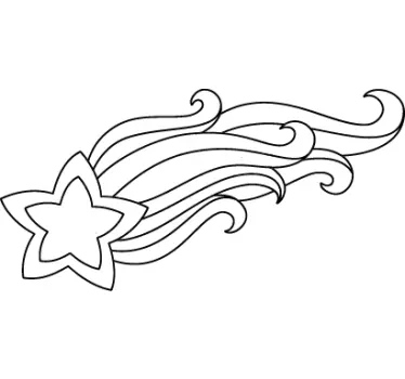 Sticker decorativo stella cadente - TenStickers