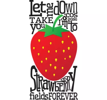Sticker decorativo Strawberry Fields - TenStickers