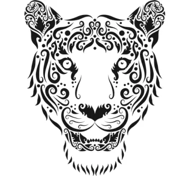 Sticker decorativo tigre astratta - TenStickers