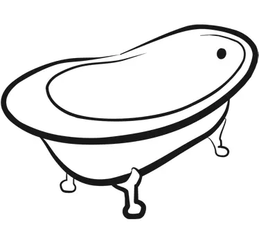 Sticker decorativo vasca classica - TenStickers