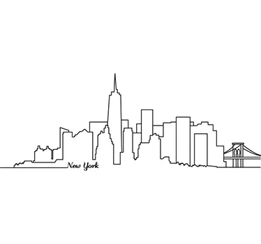 Sticker decorativo vista Manhattan - TenStickers