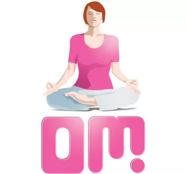 Sticker decorativo yoga om - TenStickers